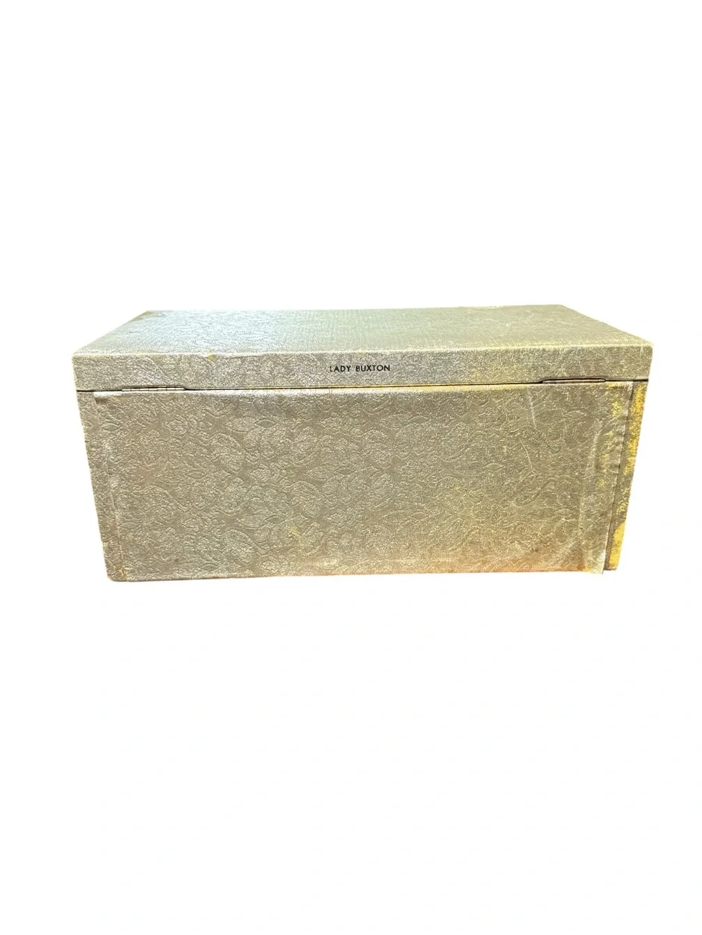 Vintage 1960s Gold Brocade Black Velvet Lined Lady Buxton Four Level Jewelry Box
